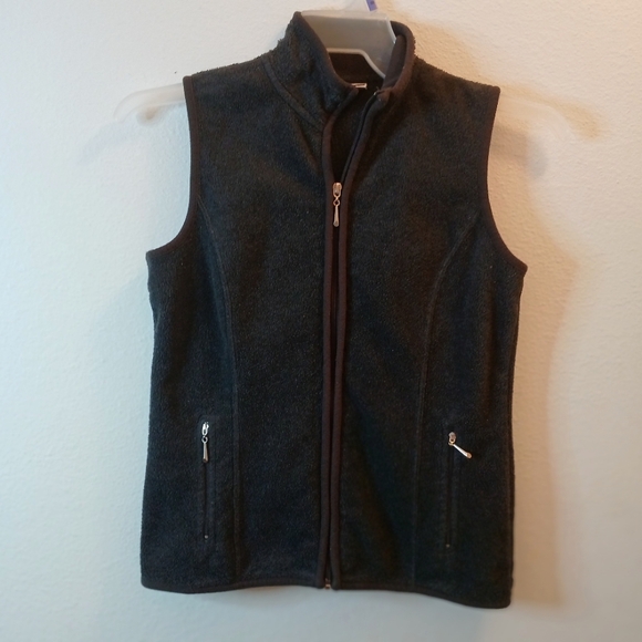 Karen Scott Sport Fleece Vest Size PS Charcoal Grey - Picture 1 of 4